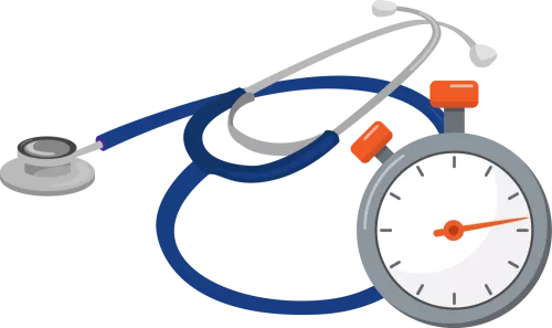 A stethoscope and a sphygmomanometer, commonly used in medical examinations to check blood pressure and heart health.